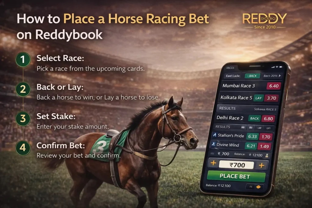 How to Place a Horse Racing Bet on Reddybook