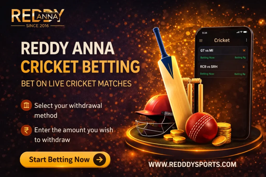 Reddy Anna Cricket Betting – Bet on Live Cricket Matches