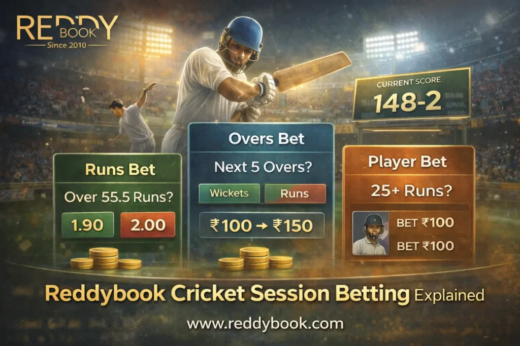 Reddybook Cricket Session Betting Explained Runs, Overs & Player Markets